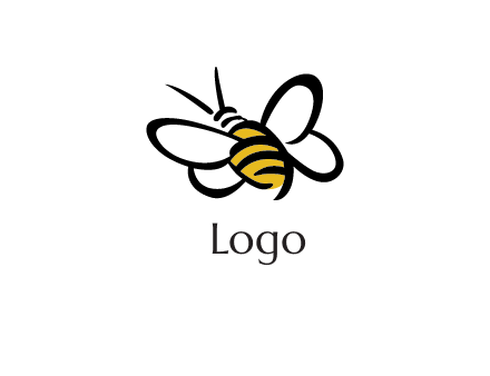 abstract bee logo