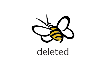 abstract bee logo