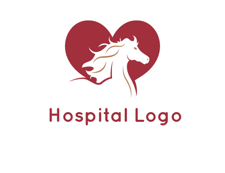 horse inside heart logo