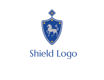 horse in shield logo