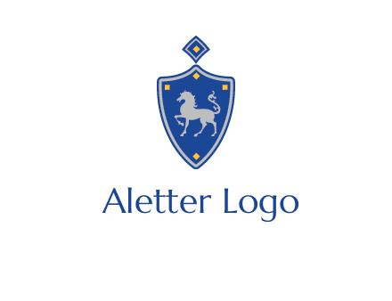 horse in shield logo