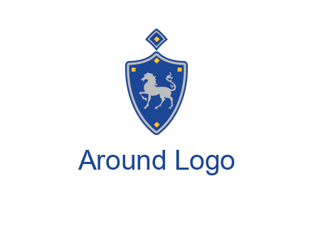 horse in shield logo