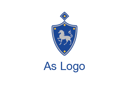 horse in shield logo