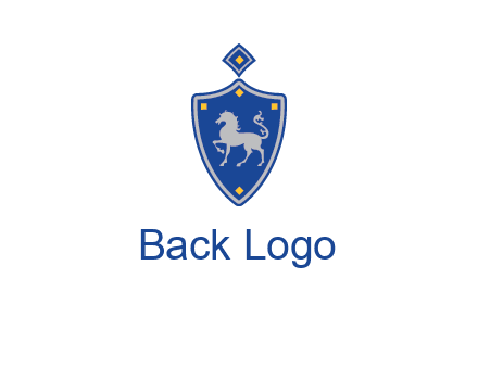 horse in shield logo