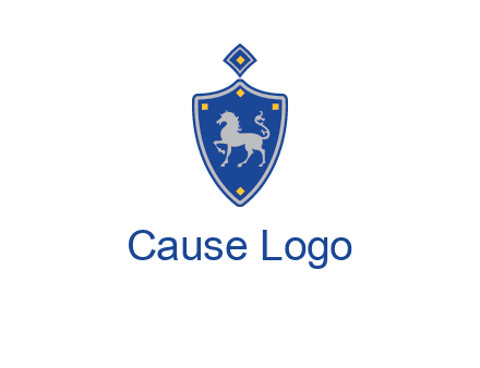 horse in shield logo
