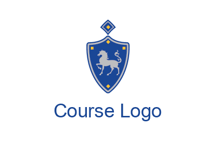 horse in shield logo