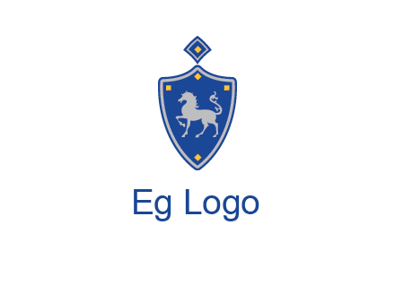 horse in shield logo