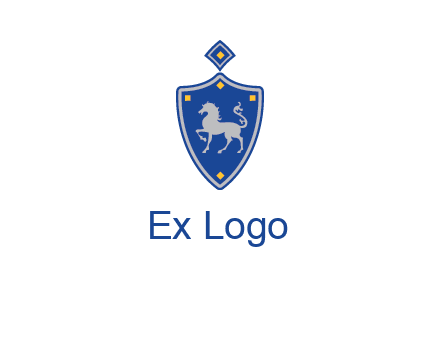 horse in shield logo