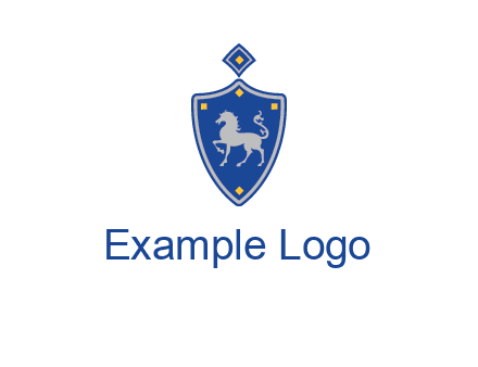 horse in shield logo