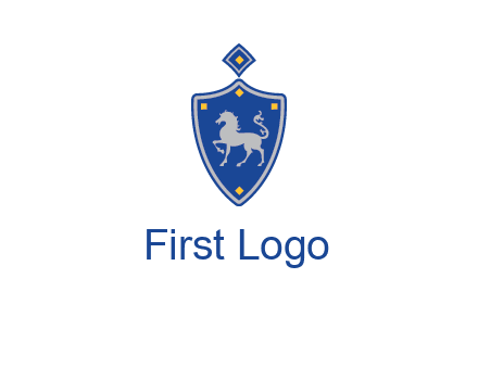 horse in shield logo