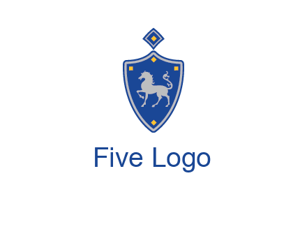 horse in shield logo