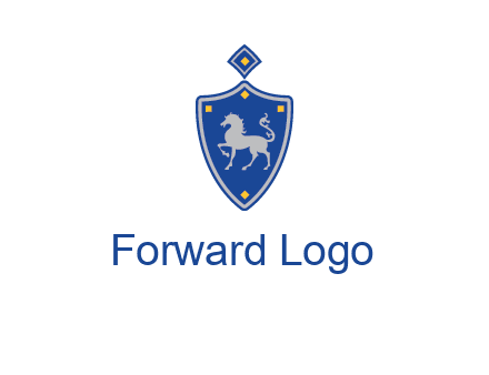 horse in shield logo