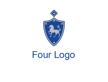 horse in shield logo