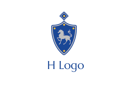 horse in shield logo