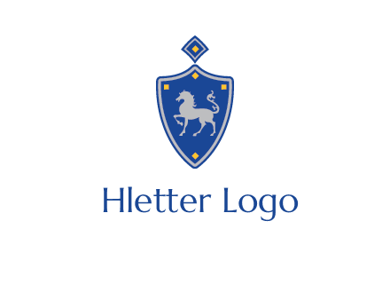 horse in shield logo