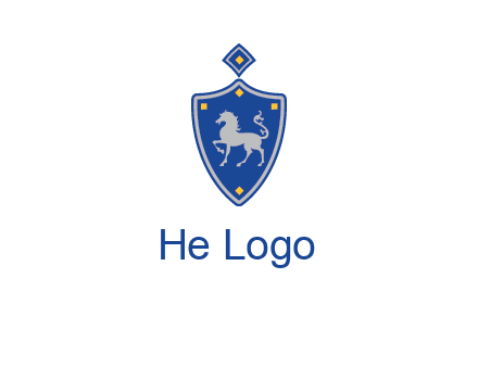 horse in shield logo