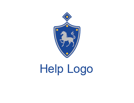 horse in shield logo