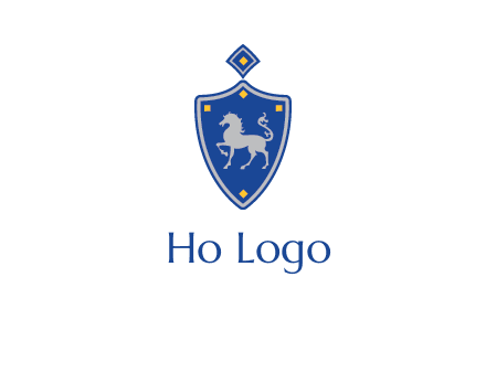 horse in shield logo