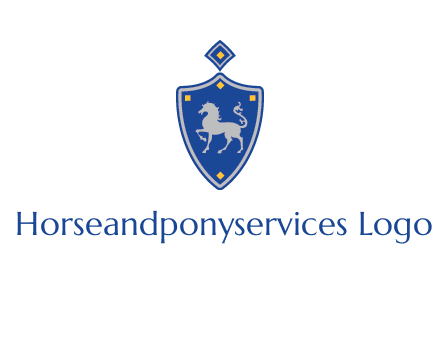 horse in shield logo