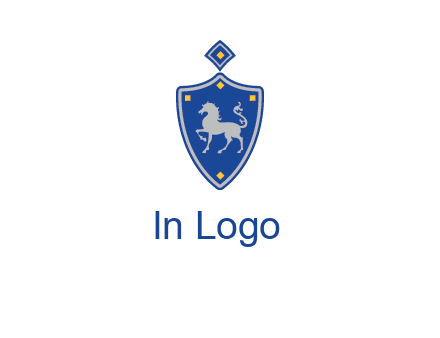 horse in shield logo