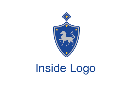 horse in shield logo