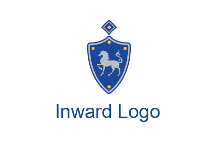 horse in shield logo