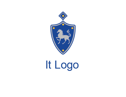 horse in shield logo