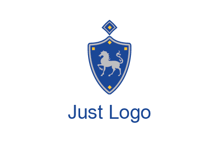 horse in shield logo