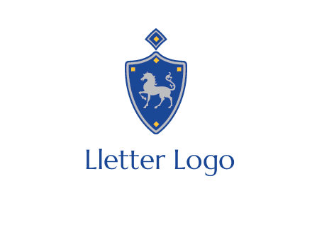 horse in shield logo