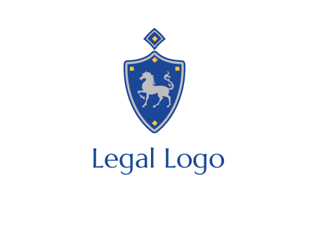 horse in shield logo