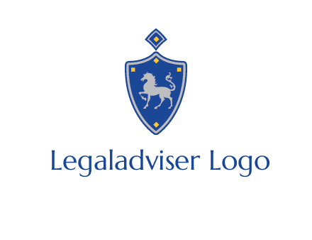 horse in shield logo