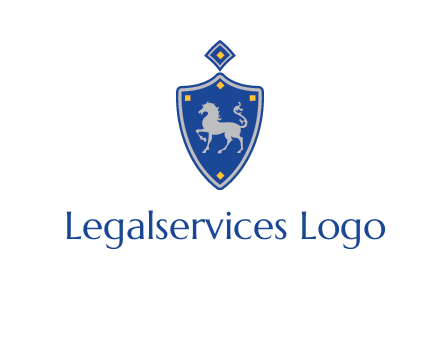horse in shield logo