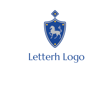 horse in shield logo