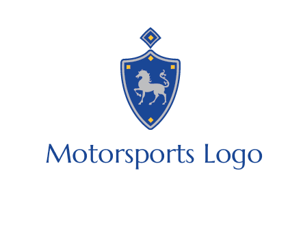 horse in shield logo