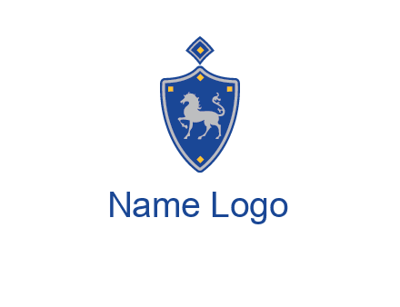 horse in shield logo