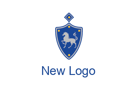 horse in shield logo