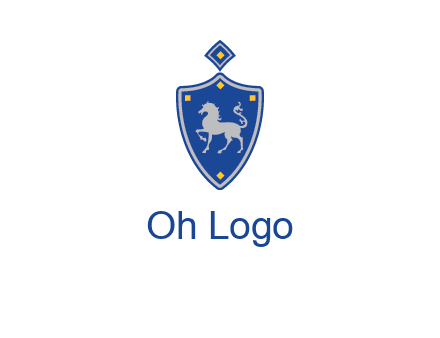 horse in shield logo