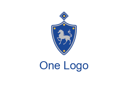 horse in shield logo
