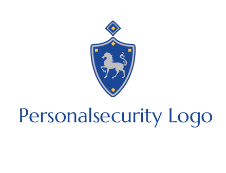 horse in shield logo