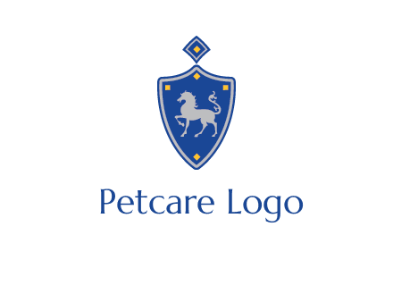 horse in shield logo