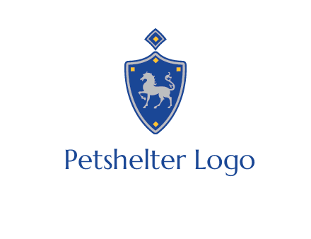 horse in shield logo