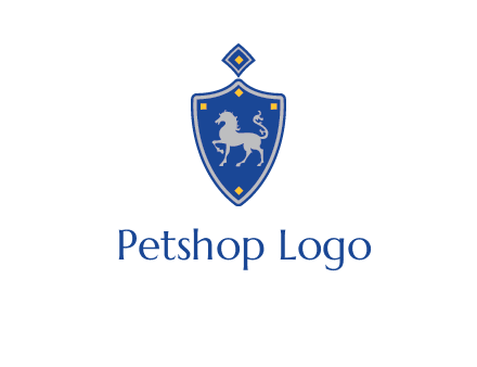 horse in shield logo