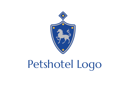 horse in shield logo