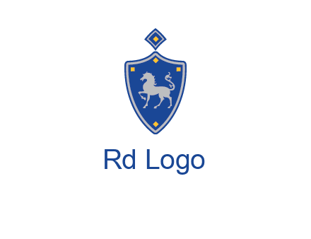 horse in shield logo
