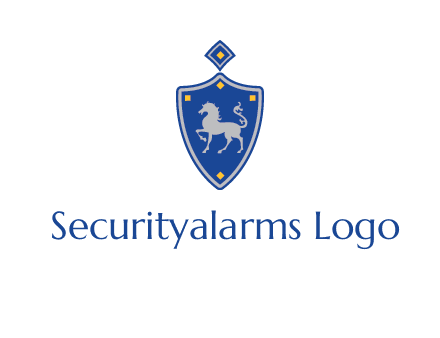 horse in shield logo