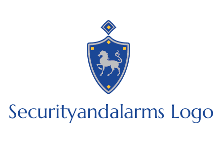 horse in shield logo