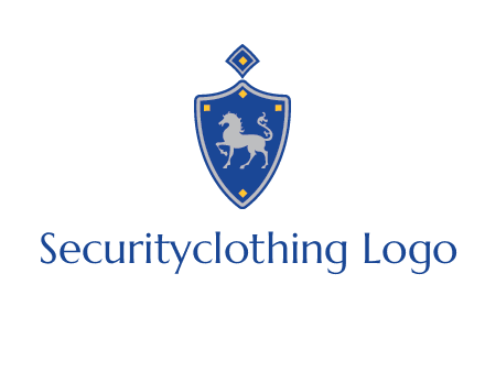 horse in shield logo