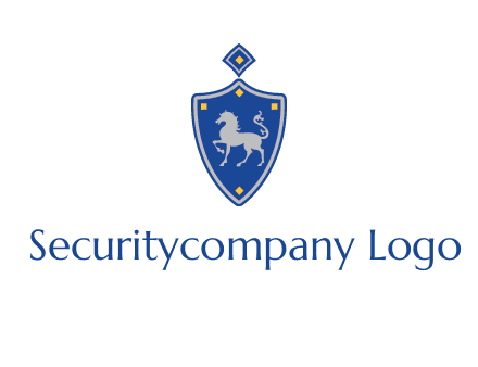 horse in shield logo