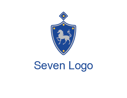 horse in shield logo