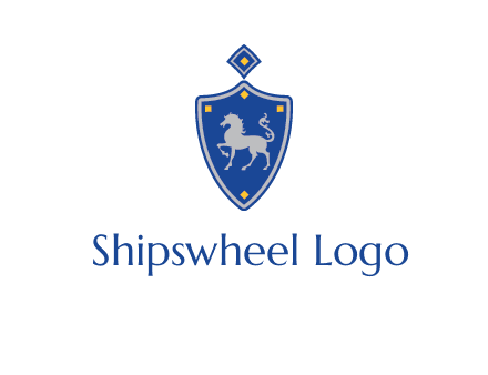 horse in shield logo